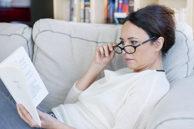 a girl suffering from Farsightedness (Hyperopia)
