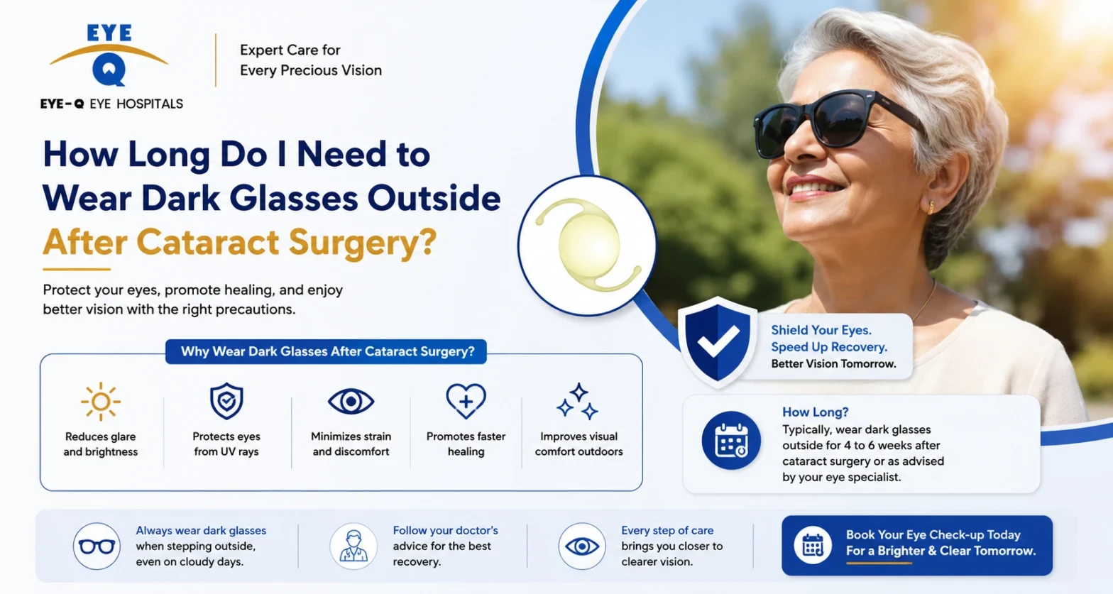 How Long Do I Need to Wear Dark Glasses Outside After Cataract Surgery