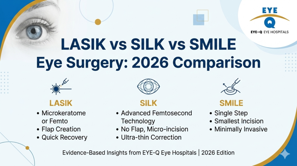 LASIK vs SILK vs SMILE Eye Surgery: 2026 Comparison